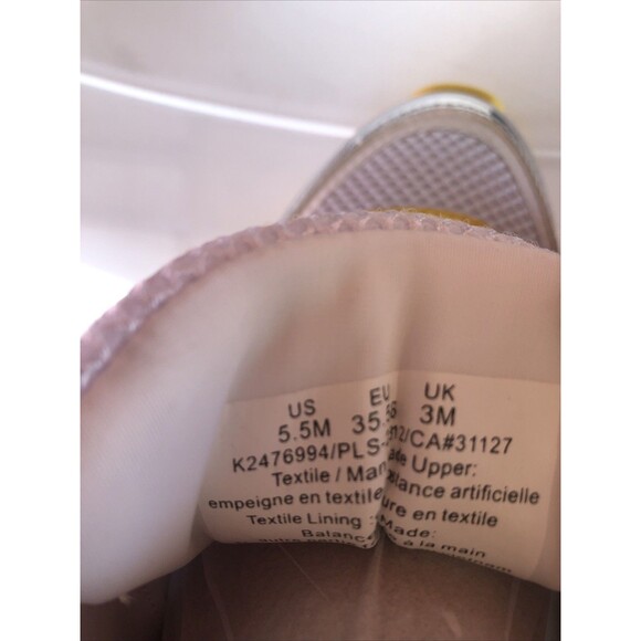 DKNY Juna Slip On Sneak Athletic Sneaker Sz 5.5 Yellow, White, & Metallic NEW!! - Picture 4 of 7